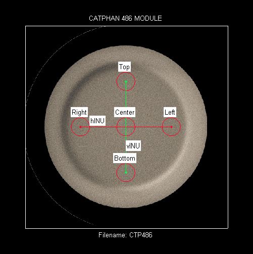 Catphan 486 analyzed image